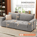 ihanherry 146-inch U-shaped modern sofa modular area cloud sofa