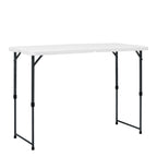 Mainstays 4' Adjustable Height Centerfold Folding Table, White