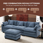 ihanherry 146-inch U-shaped modern sofa modular area cloud sofa