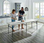 Mainstays 8' Rectangle Centerfold Folding Table, White
