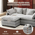 ihanherry 146-inch U-shaped modern sofa modular area cloud sofa