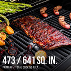 Expert Grill 5-Burner Propane Gas Grill with Side Burner, and Side Table, Stainless Steel