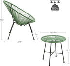 Outdoor Settee 2-Seat Garden Furniture with Backrest PE Rattan