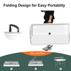 EVOKEDEN 42.5 Fish Cleaning Table w/ Sink, Folding Camping Table & Fish Cleaning Station w/ Measure Mark