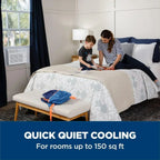 GE Window Air Conditioner Unit 5,000 BTU for Small Rooms up to 150 sq ft Manual Adjustable Fan
