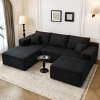 107.5 Cloud Modular Sectional Sofa Couch with L-Shape Chaise,Modern Minimalist Upholstered Couches