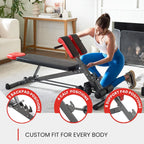 FF Finer Form Multi-Functional Weight Bench for Full All-in-One Body Workout Adjustable Workout Bench Press