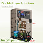 Devoko Outdoor Storage Cabinet 26 Cu Ft with Lockable Doors, Horizontal Storage Shed Waterproof Patio Tools Storage Box