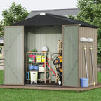 Devoko Outdoor Storage Shed Lockable Metal Garden Shed Steel Anti-Corrosion Storage House