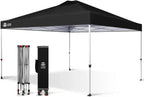 10x10 Pop-Up Awning One-Click Installation Beach Tent Outdoor Sunshade Silver Coated Top