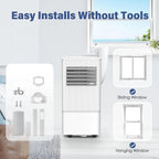 Air Choice Portable Air Conditioner, 10000 BTU Air Conditioner Portable for Room Up to 450 Sq.Ft, Remote Control, 24H Timer, Dehumidifier & Fan Modes, 3-in-1 AC Unit with Window Kit for Home Office