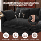 ihanherry 146-inch U-shaped modern sofa modular area cloud sofa