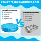 Naipo 10' X 2.5' Circular Swimming Pool with Free Filter Pump Upgraded Thicker Material Above Ground Pool for Adults Teen 24 Inch Deep Water Blue