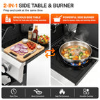 Segmart 4 Burner BBQ Propane Gas Grill with Side Burner, Stainless Steel 50,000 BTU Patio Barbecue Grill with Shelf, Gas Tank Hook, Towel Rack & Bottle Opener, Fits for Camping, Outdoor Cooking