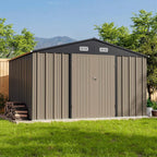Patiowell 5x3 FT Outdoor Storage Shed Tool Shed with Sloping Roof and Lockable Door Metal Shed