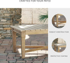 Coastal view outdoor terrace eucalyptus sofa