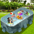 JieC 118Foldable Swimming Pool for Home Use, Easy to Place and Store Large Capacity Pool, for Yard, Garden, Patio,Green