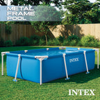 Intex 14.75' x 33 Rectangular Frame Above Ground Outdoor Swimming Pool