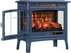 Freestanding Electric Fireplace Stove Heater with 3D Flame Effect for 1,000 Sq. Ft