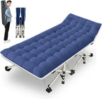 2-Pack Camping Cots with Mattress Comfortable Folding Bed Heavy Duty Baby Cot
