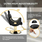 Artist Hand Salon Chair Reclining Barber Chair Oversized Hydraulic Pump Hair Salon Chair