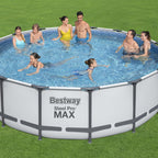 Bestway Steel Pro MAX 15’ x 48 Metal Frame Above Ground Pool, Blue, POOL ONLY