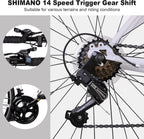 WEIZE Road Bike, 700C Wheel City Commuter Bicycle, 14 Speed Drop Bar, Racing Adult Bike with Caliper Brakes