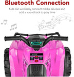 Best Choice Products 12V Kids Ride-On Electric ATV 4-Wheeler Quad Car Toy Bluetooth Audio