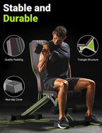 Yoleo Adjustable Weight Bench for Full Body Workout Foldable Bench Press Bench of Home Gym Strength Training