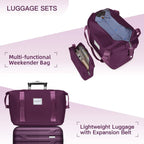 Luggage 6-piece hardshell expandable suitcase lightweight travel carry-on luggage set