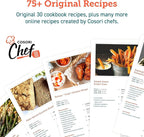 COSORI Smart 12-in-1 Air Fryer Toaster Oven Combo, Airfryer Convection Oven Countertop, Bake, Roast, Reheat, Broiler, Dehydrate, 75 Recipes & 3 Accessories, 26QT, Silver-Stainless Steel