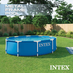 Open Box Intex 10' x 30 Metal Frame Set Swimming Pool w/ Filter Pump