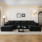 107.5 Cloud Modular Sectional Sofa Couch with L-Shape Chaise,Modern Minimalist Upholstered Couches