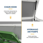 Amopatio 41 Cu Ft Horizontal Outdoor Storage Shed Resin Trash Can Storage Resin Shed Garden Tools