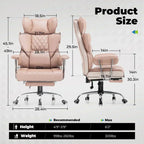 Large high back office chair high back leather gaming chair with footrest