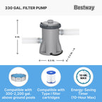 Open Box Bestway 10' x 30 Round Steel Pro MAX Hard Side Family Swimming Pool