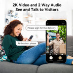 Video Smart Lock with Doorbell Keyless Entry Door Lock Built-in WiFi Camera Front Door