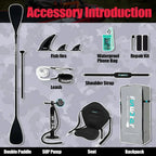 FunWater Inflatable Stand Up Paddle Board Premium SUP Paddle Accessories EVA Deck