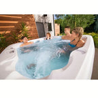 Lifesmart Spas 110 Volt 7 Person 22 Jet Square Plug And Play Hot Tub with Ozonator in Espresso