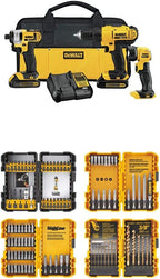 20V MAX Cordless Drill Impact Driver and LED Work Light Portable, Power Tool Combo Kit 3 Tool, 2 Batteries and Charger Included (DCK340C2)
