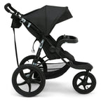 Delta Children Apollo Jogging Stroller Shock Absorbing Frame with Large Canopy Recline