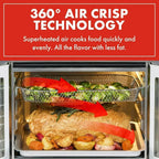 Extra Large French Door Air Fryer Toaster Oven Combo 24 Cooking Functions and Digital Controls