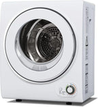 Compact Laundry Dryer 3.5 cu ft Front Load Stainless Steel Clothes Dryers With Exhaust Pipe