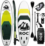 Roc Inflatable Stand Up Paddle Board 10' 6 with Premium SUP Paddle Board Accessories