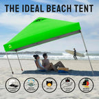 10x10 Pop-Up Awning One-Click Installation Beach Tent Outdoor Sunshade Silver Coated Top