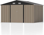 Patiowell 5x3 FT Outdoor Storage Shed Tool Shed with Sloping Roof and Lockable Door Metal Shed