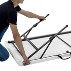 Mainstays 8' Rectangle Centerfold Folding Table, White
