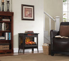 Freestanding Electric Fireplace Stove Heater with 3D Flame Effect for 1,000 Sq. Ft