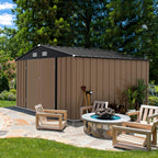 Devoko Outdoor Storage Shed Lockable Metal Garden Shed Steel Anti-Corrosion Storage House