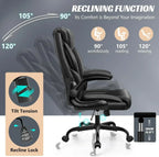 Office Chair Large High-Foot Computer Desk Chair Chair Lumbar Support Rotating Computer Chair